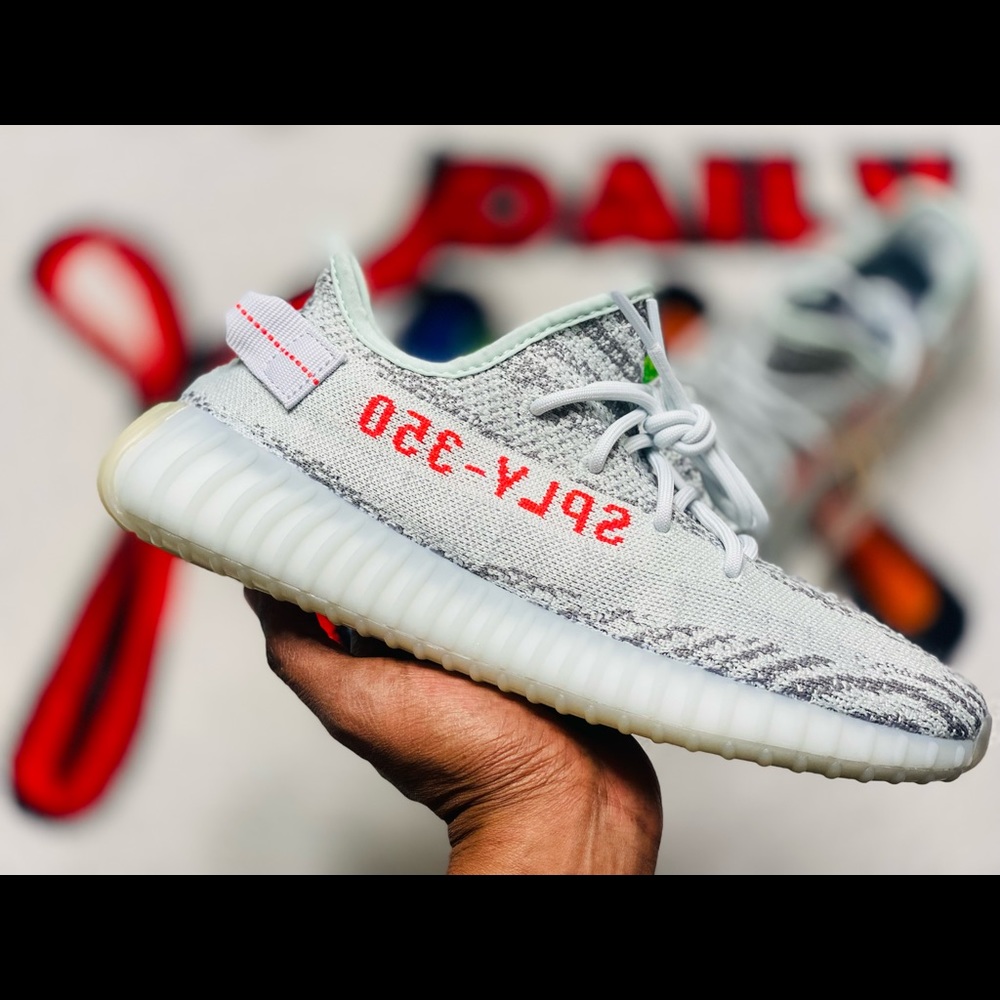 Mens Adidas Yeezy 350 Boost V2 Blue Tint